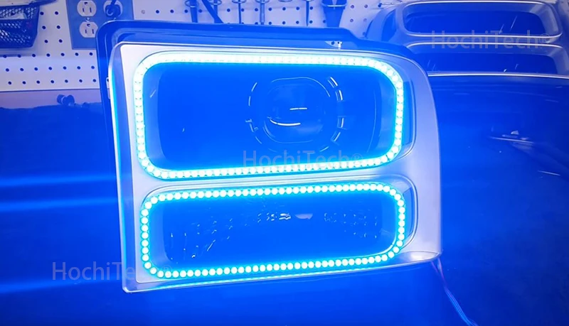 Для Ford F-250 F250 2005 2006 2007 RGB светодиодный ангельские глазки многоцветный с Halo кольцом дистанционное управление фар