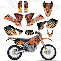 motorcycle for ktm exc 125 200 250 300 400 450 525 exc125 exc200 exc250 exc300 2003 fairing sticker decal graphics background