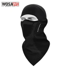WOSAWE зимняя флисовая мотоциклетная Балаклава, маска на все лицо, Ветрозащитная маска для мотоцикла, лыжного спорта, маска для лица, Мотокросс, теплая шапка, шарф, черный