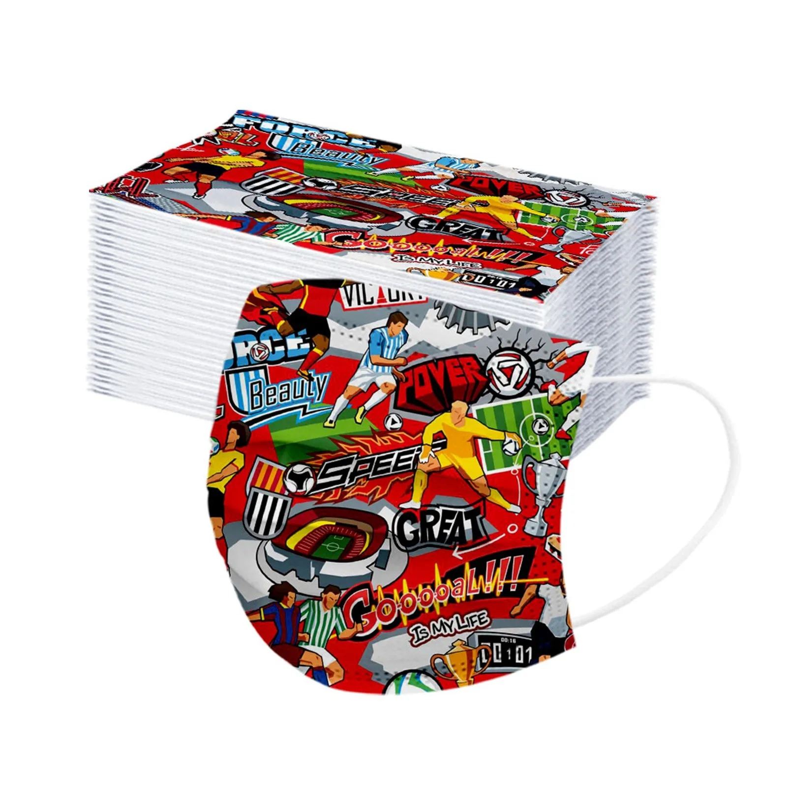 50 шт. детские маски для лица с принтом | Красота и здоровье