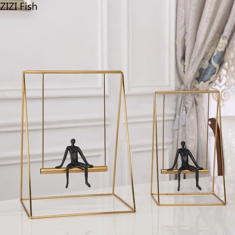 Скандинавский минималистичный декор стола золотые металлические Портретные