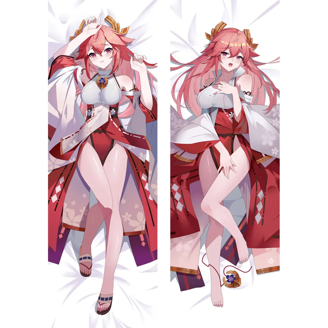

Чехол с подушкой Genshin Impact Yae Miko аниме дакимакура сексуальная девушка вайфу отаку облегающая Подушка кавайный чехол для косплея на заказ