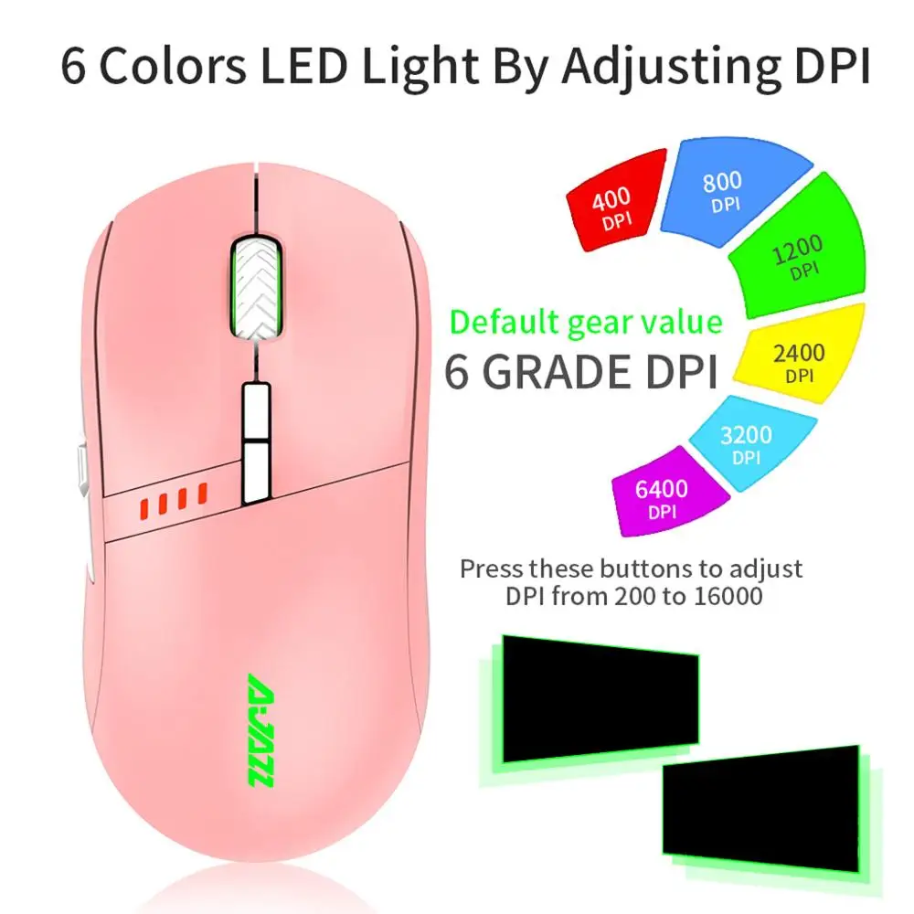 

Brand New AJazz Professional-Grade i305Pro RGB 2.4G Gaming Mouses Wireless Dual Mode Rechargeable 200-16000 DPI