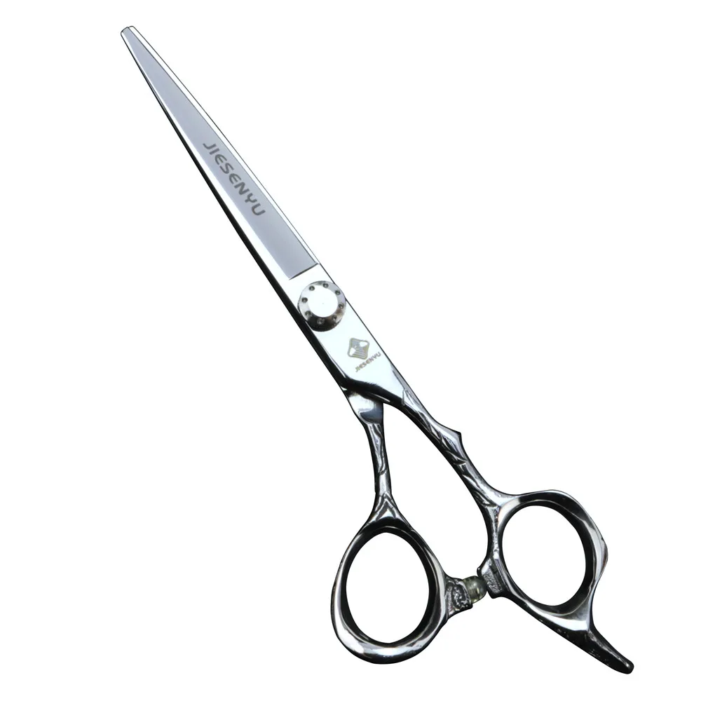 

Silver 6 inch hairdressing scissors Pattern handle japanese steel scissors Hairdresser hairdressing scissors high quality