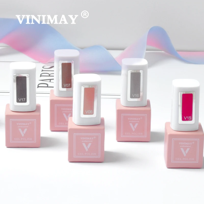Лак для ногтей VINIMAY 60 цветов полуперманентный УФ-гель-лак для ногтей, праймер, удаляемый замачиванием, гелевое покрытие для маникюра