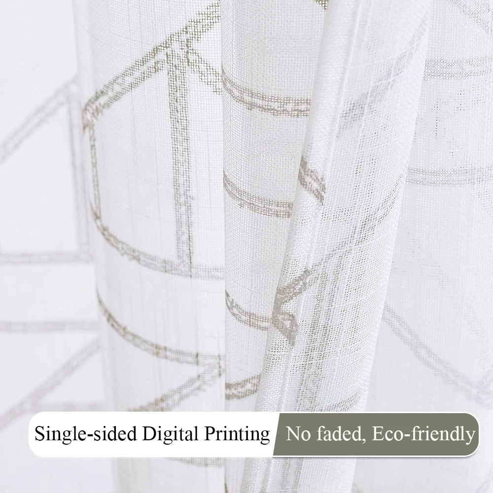 Прозрачные шторы из вуали nictown светопроницаемые полосатые втулки с градиентом