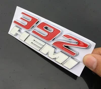 3d red white auto car stickers metal 392hemi badge emblem decal motorbike car accessories