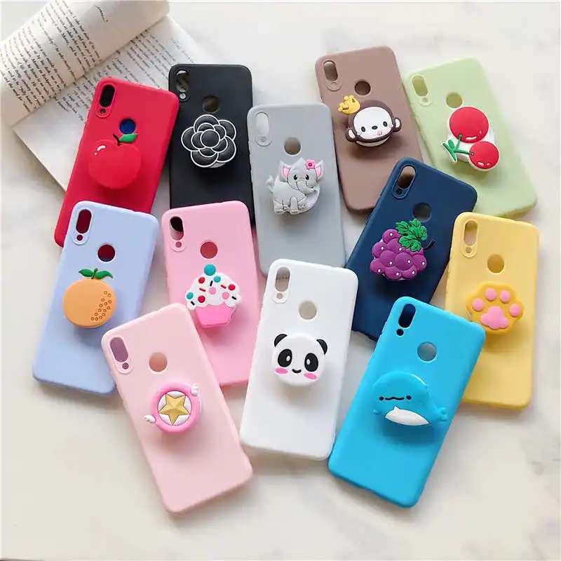 

3D Cute Fruit Bracket Soft Case For Huawei P8 Lite 2017 P20 P30 Lite P10 Plus Pro Nova 3i 3 4 5 5i pro Mate 20 10 Lite cover