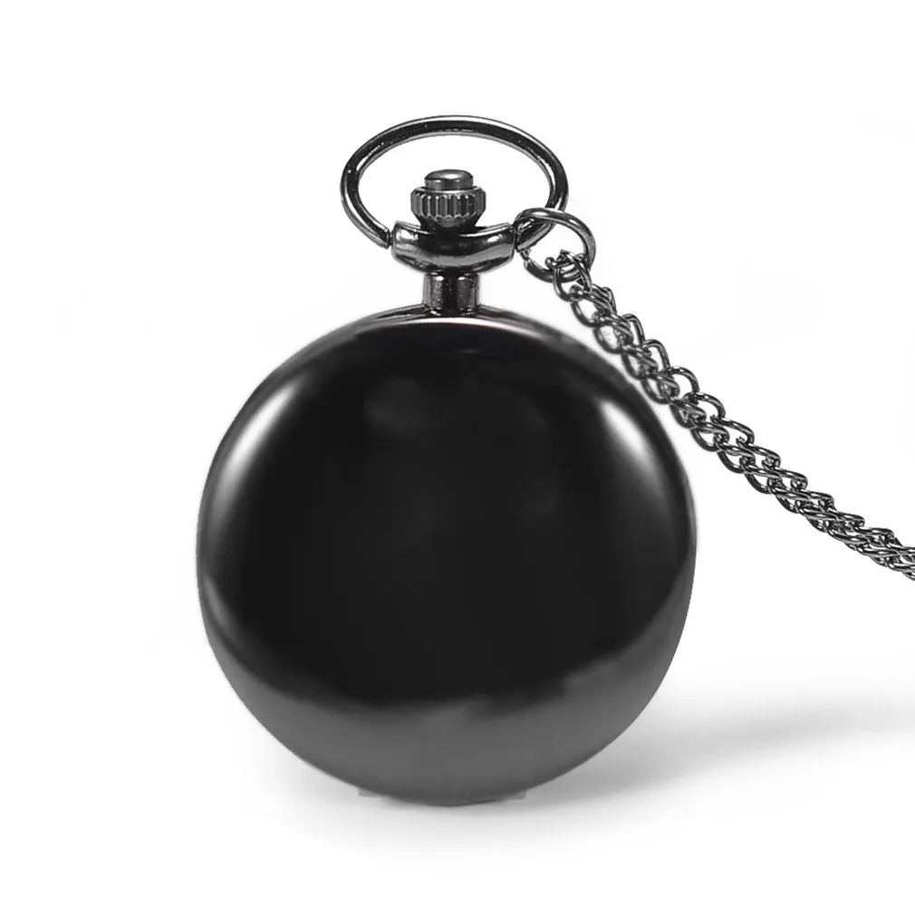 Простые ретро черные глянцевые карманные часы антикварные мужские Висячие