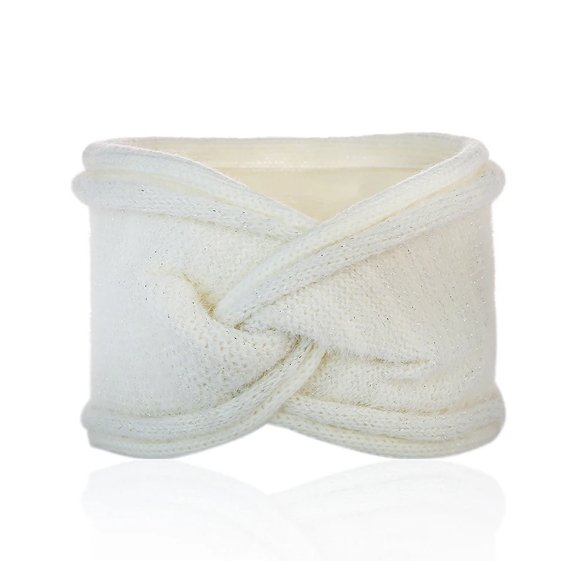 Новая женская шерстяная вязаная повязка на голову широкая эластичная Зимняя