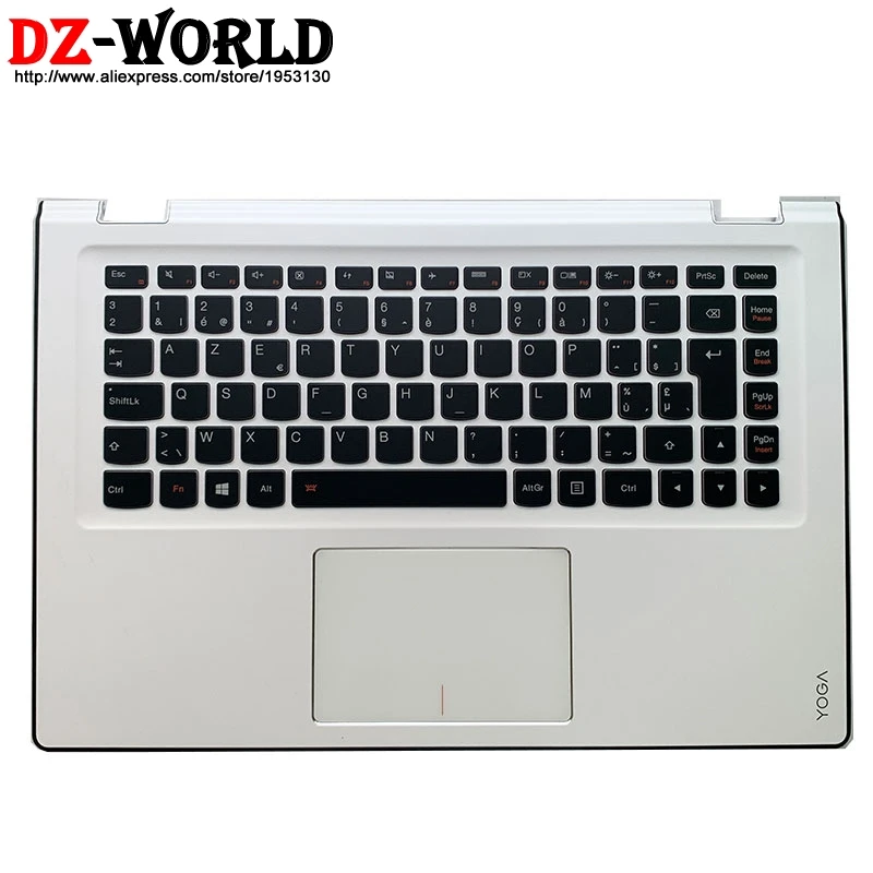 

White Palmrest Upper Case With Belgium Backlit Keyboard Touchpad for Lenovo Yoga 3-14 Yoga 3-1470 Laptop C Cover 5CB0H35631