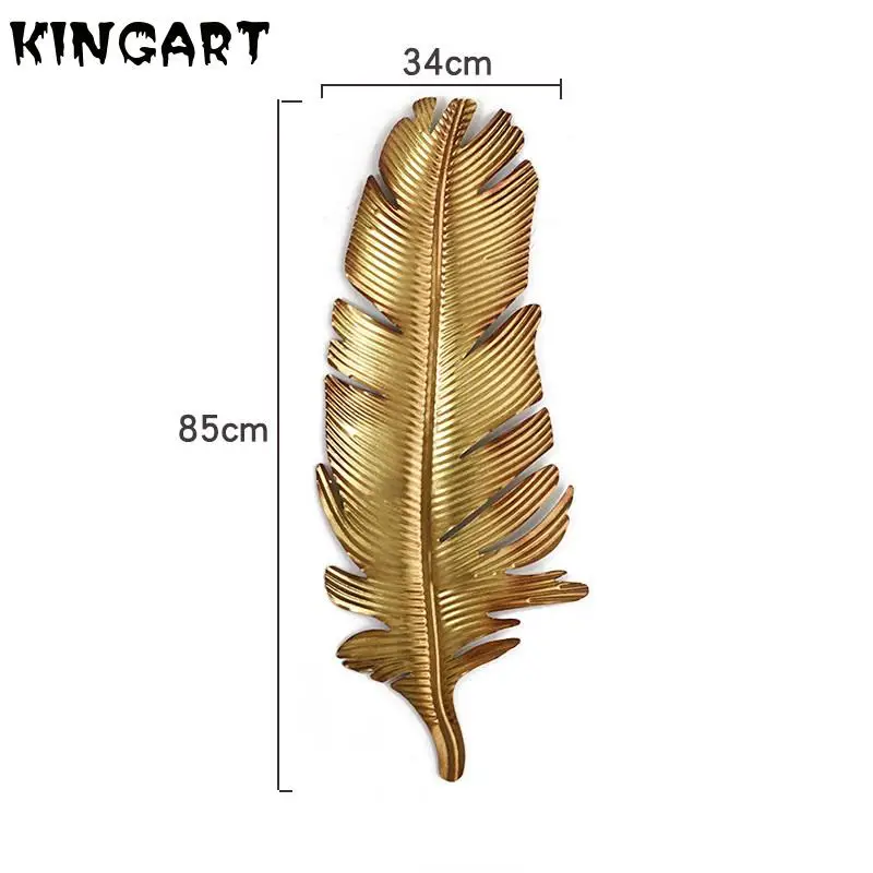 3D украшение для стен комнаты железное перо пальмовое дерево настенный орнамент