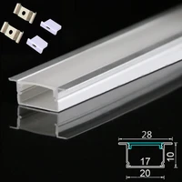dhl 10 100pcs 1m recessed led aluminum profile led line light 3528 5050 5630 hardsoft led stripmilky cover aluminum channel