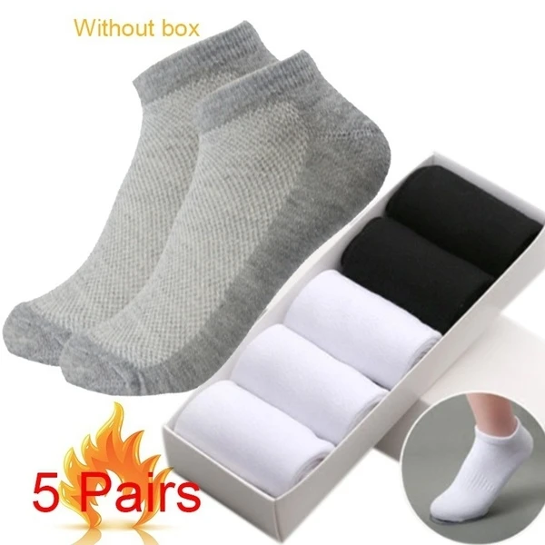 

1/2/5 Pairs Men&women Unixse Funny Breathable Ankle Socks Low Cut Casual Sport Cotton Fiber Short Loafer Boat Socks Elastic