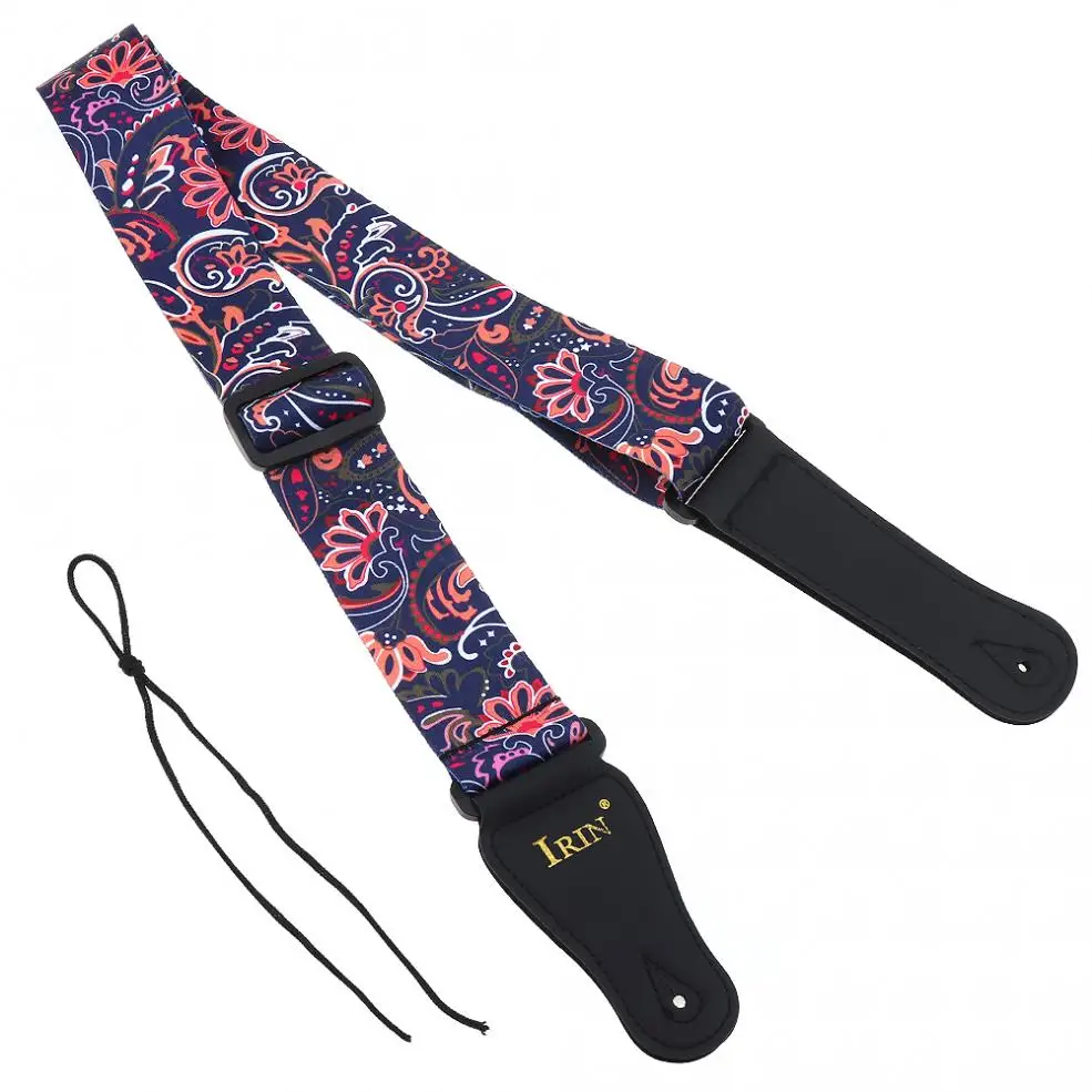 Регулируемый ремень для гитары аксессуары с цветочным рисунком в национальном