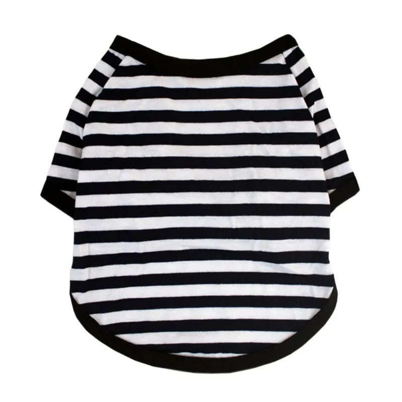 Летняя рубашка для собак в классическую полоску одежда маленьких футболка