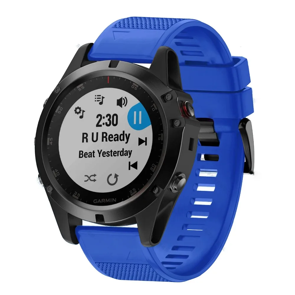 26 22 20 мм ремешок для часов Garmin Fenix 6X5X6 5 6S 5S Plus 3 HR часы Quick Release силиконовый
