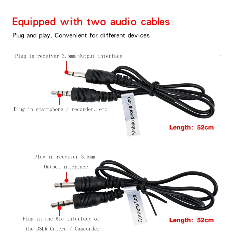 EW-C01 30 Channels Wireless Lavalier Microphone System with Handheld Style Lapel Mic Interview for SLR Camera Camcorder enlarge