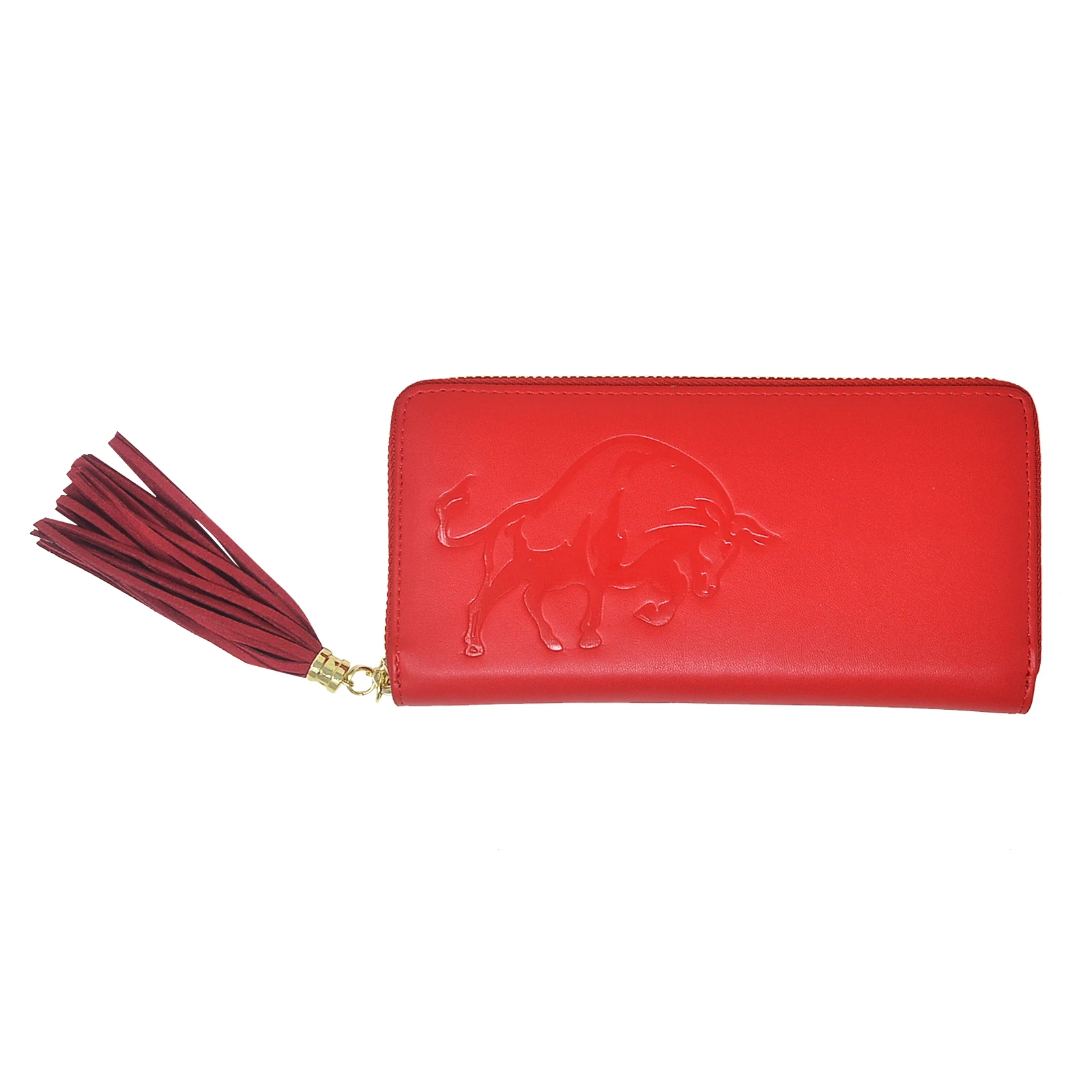 

Feng Shui Wealth Bull Red Purse - Thick/Thin Wallet