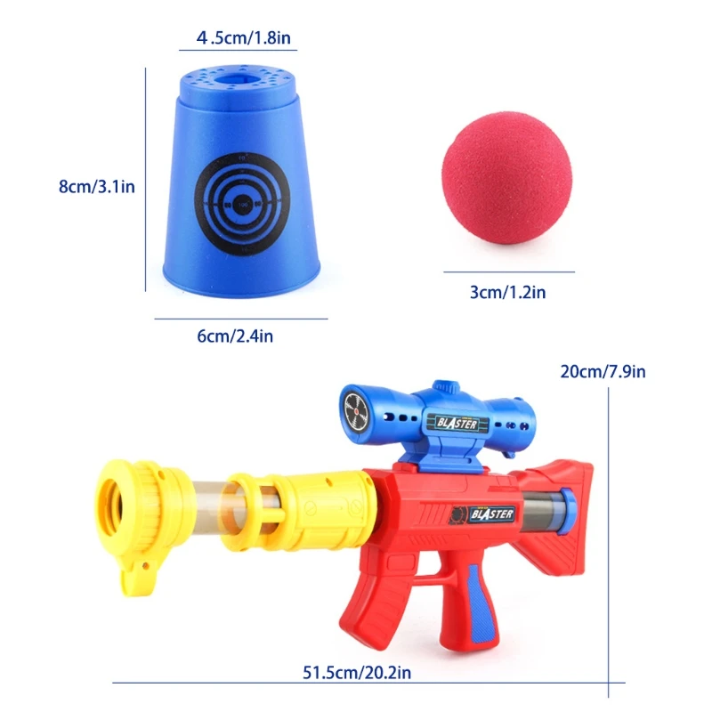 

1Set Shooting Guns Foam Blaster Realistic Battle Game Supplies Air Powered Toy Rival Round Game with Soft EVA Bullet