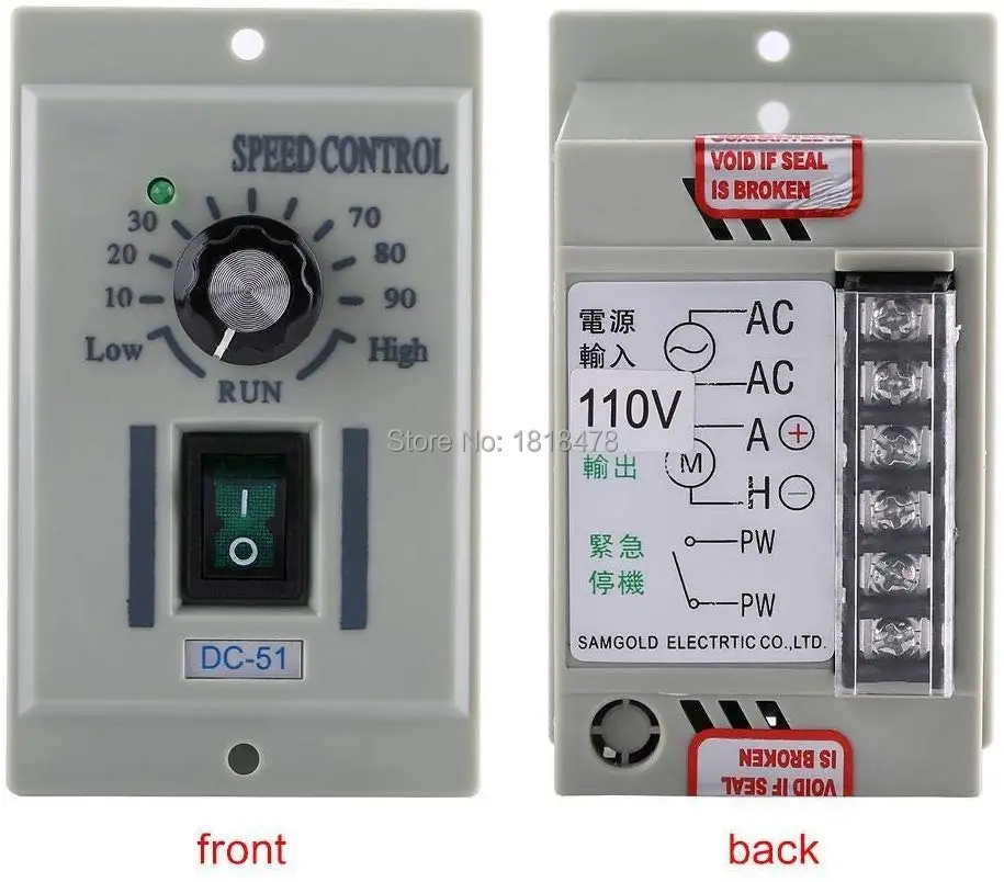 DC-51 испытательное оборудование AC 220V регулятор скорости, DC 24V 90V 180V 220V Регулируемый контроллер скорости двигателя постоянного тока Вход AC 220V