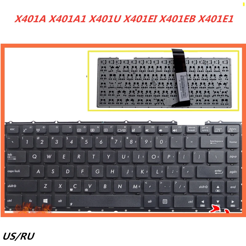Клавиатура для ноутбука Asus X401A X401A1 X401U X401EI X401EB X401E | Компьютеры и офис