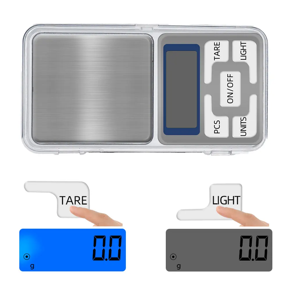 

Digital Pocket Scale 0.01g 100/200/300/500g Mini Gram Scale Electronic Jewelry Weigher No Battery LCD Display Weighed Accurately