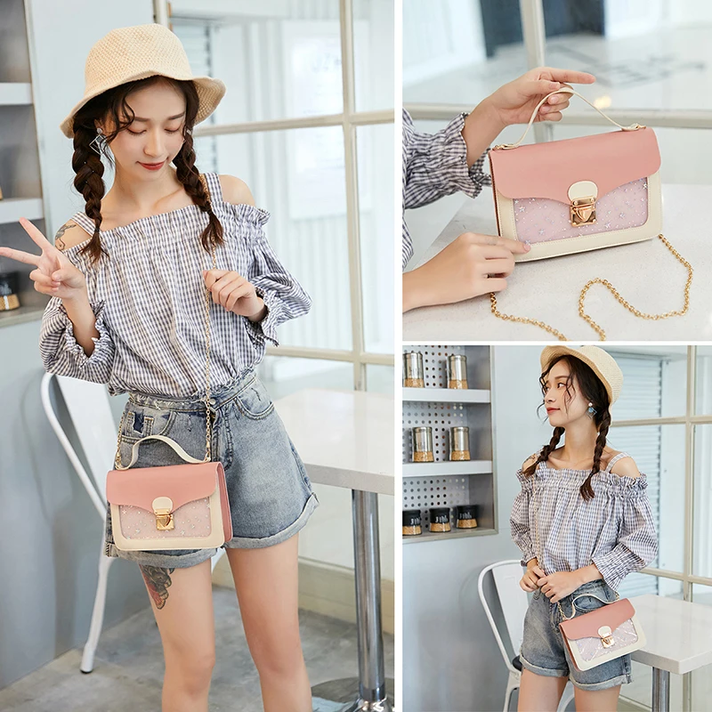 Женская сумка-мессенджер из ПУ кожи модная маленькая сумка через плечо с