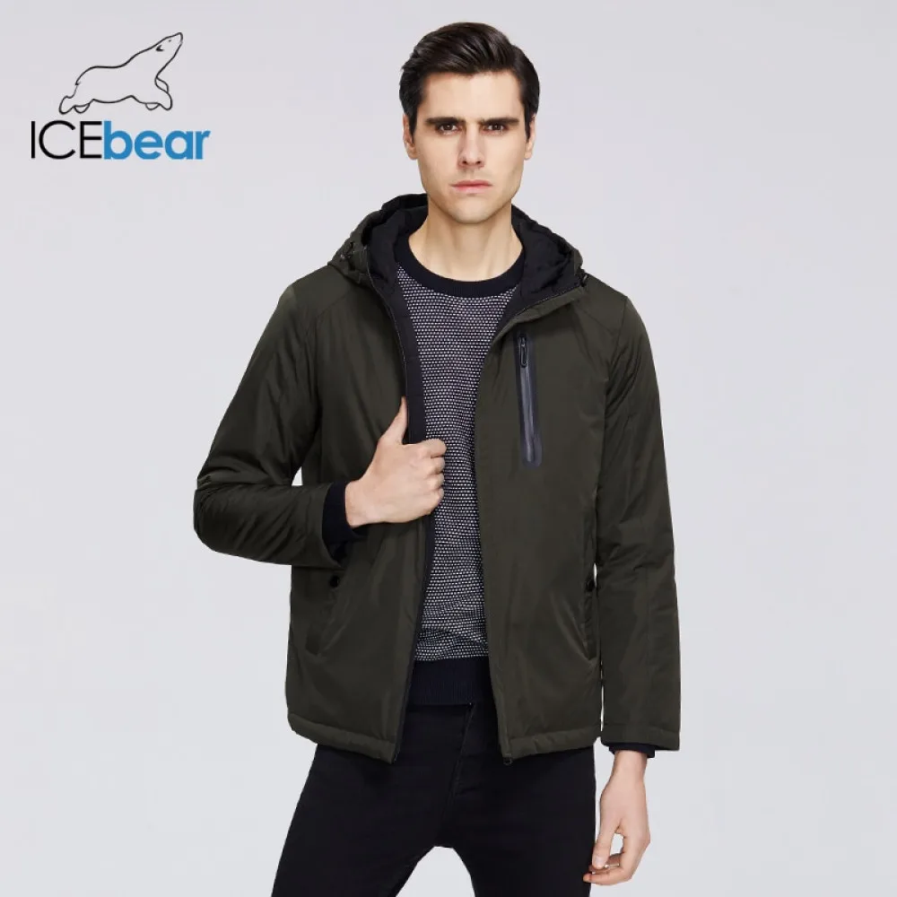 ICEbear 2020 Весенняя мужская куртка с капюшоном одежда на молнии Повседневная
