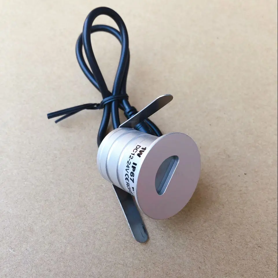 DC12 24V CREE 1W 100LM LED Встроенный Настенный светильник водонепроницаемый Светодиодный
