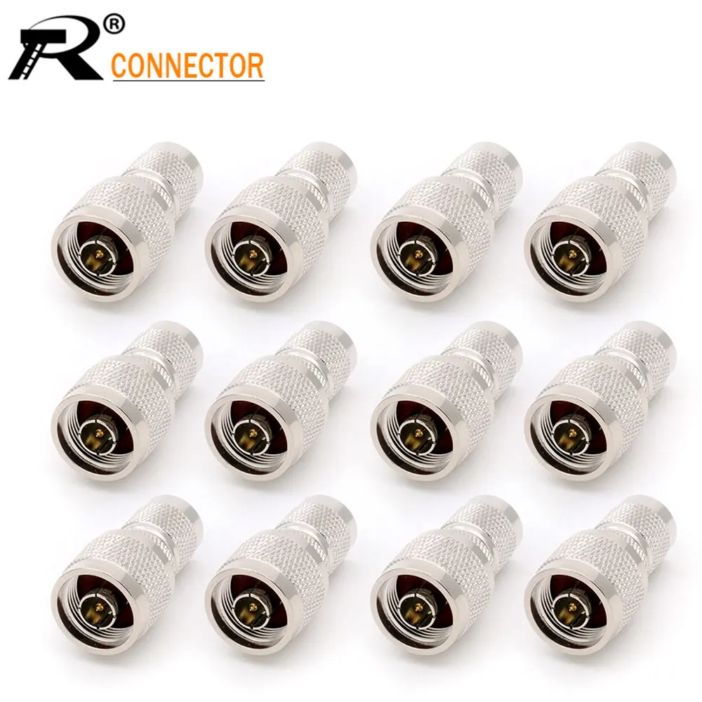 

12/50/100pcs TNC Male Plug to N Male Plug RF Coaxial Antennas Straight Connector for WiFi Router Radios