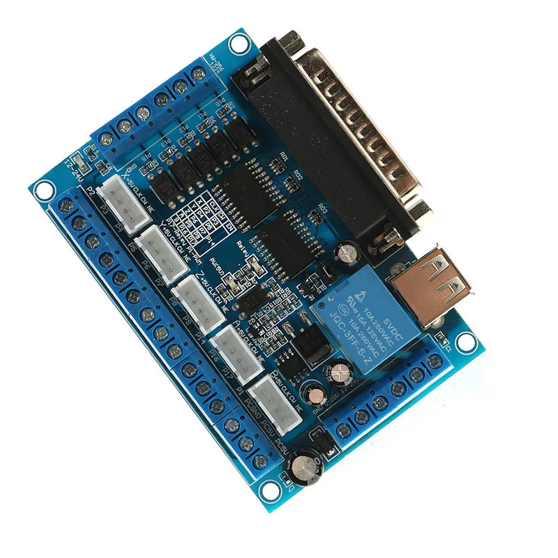 1 шт. 5 оси ЧПУ Breakout Board интерфейс с USB кабелем для шагового двигателя драйвер MACH3 ЧПУ доска параллельный порт управления