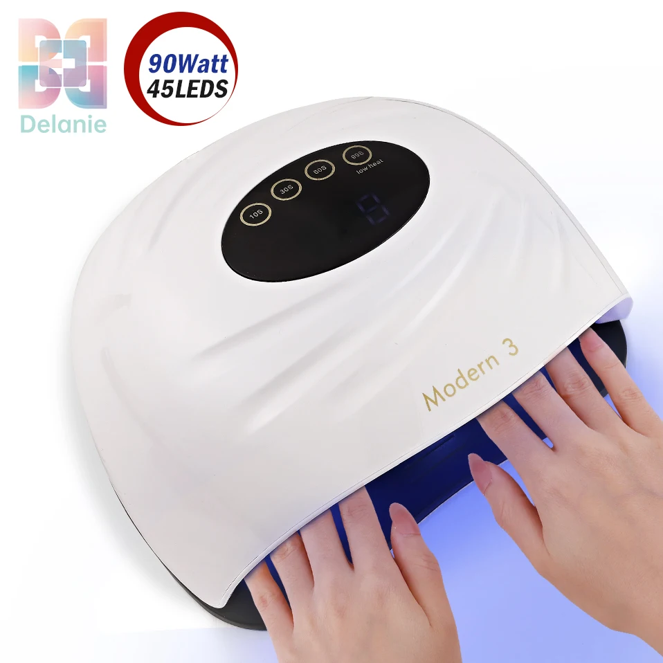 

90W LED UV Nail Drying Lamp Dual Light Lamp For Curing UV Gel Varnish With Montion Sensor Quick Nail Dryer Manicure Salon Lamp