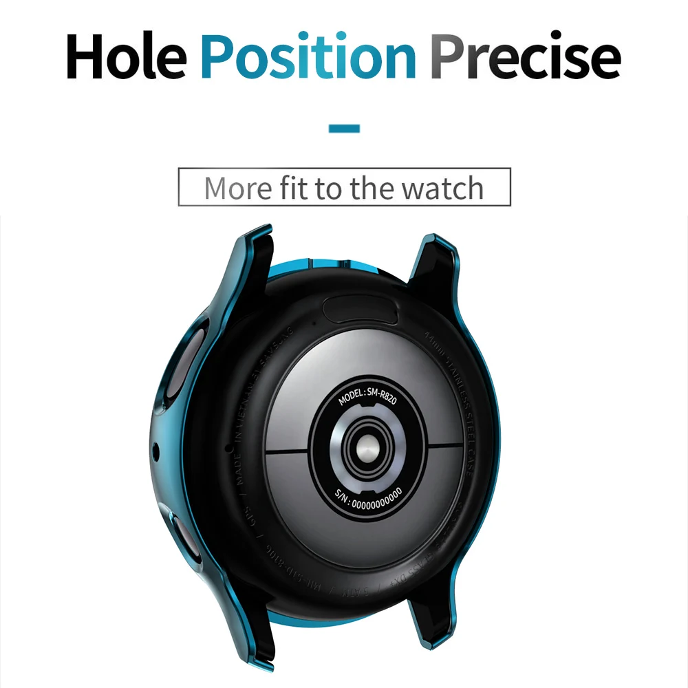 

10 PCS Two Rows Diamond PC Case for Samsung Galaxy Watch Active 2 44mm 40mm Cover Women Luxury Light Protective Bumper Shell