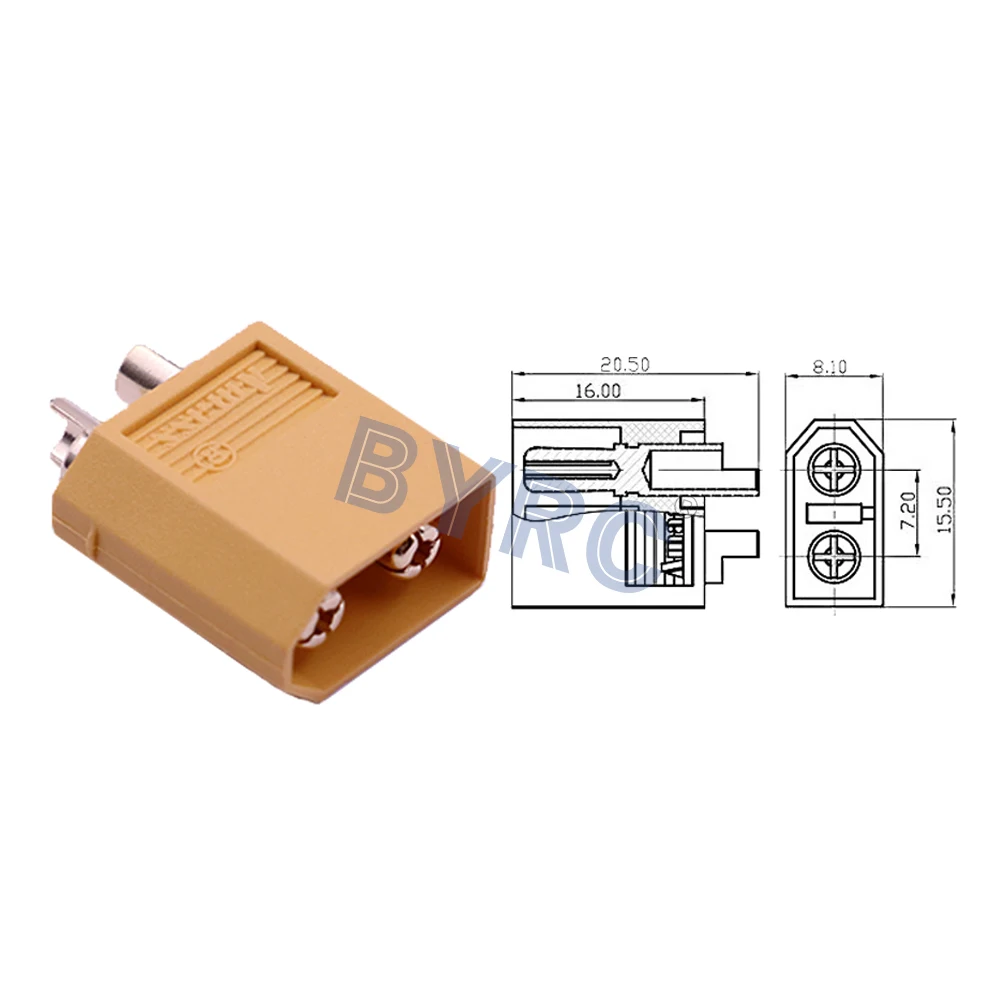 Штекерный и гнездовой разъем XT60 для радиоуправляемого вертолета квадрокоптера
