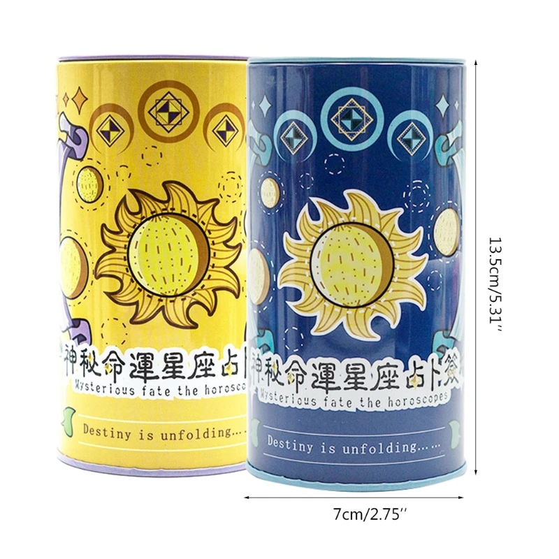 

Constellation Tarots Cards Metal Box Mysterious Astrology Divination Fate Card