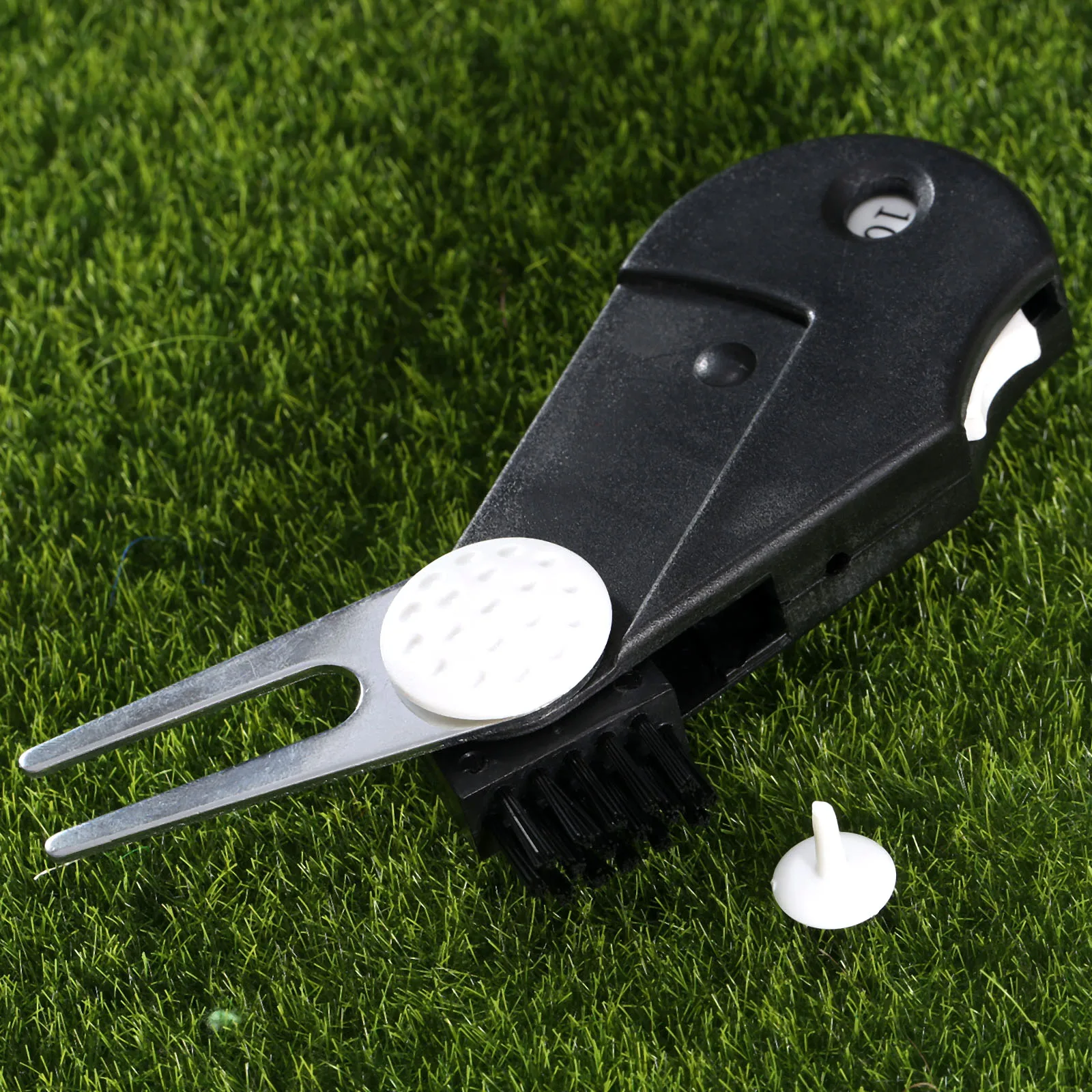 5 в 1 Многофункциональный гаджет для игры гольф зеленая вилка складной зажим