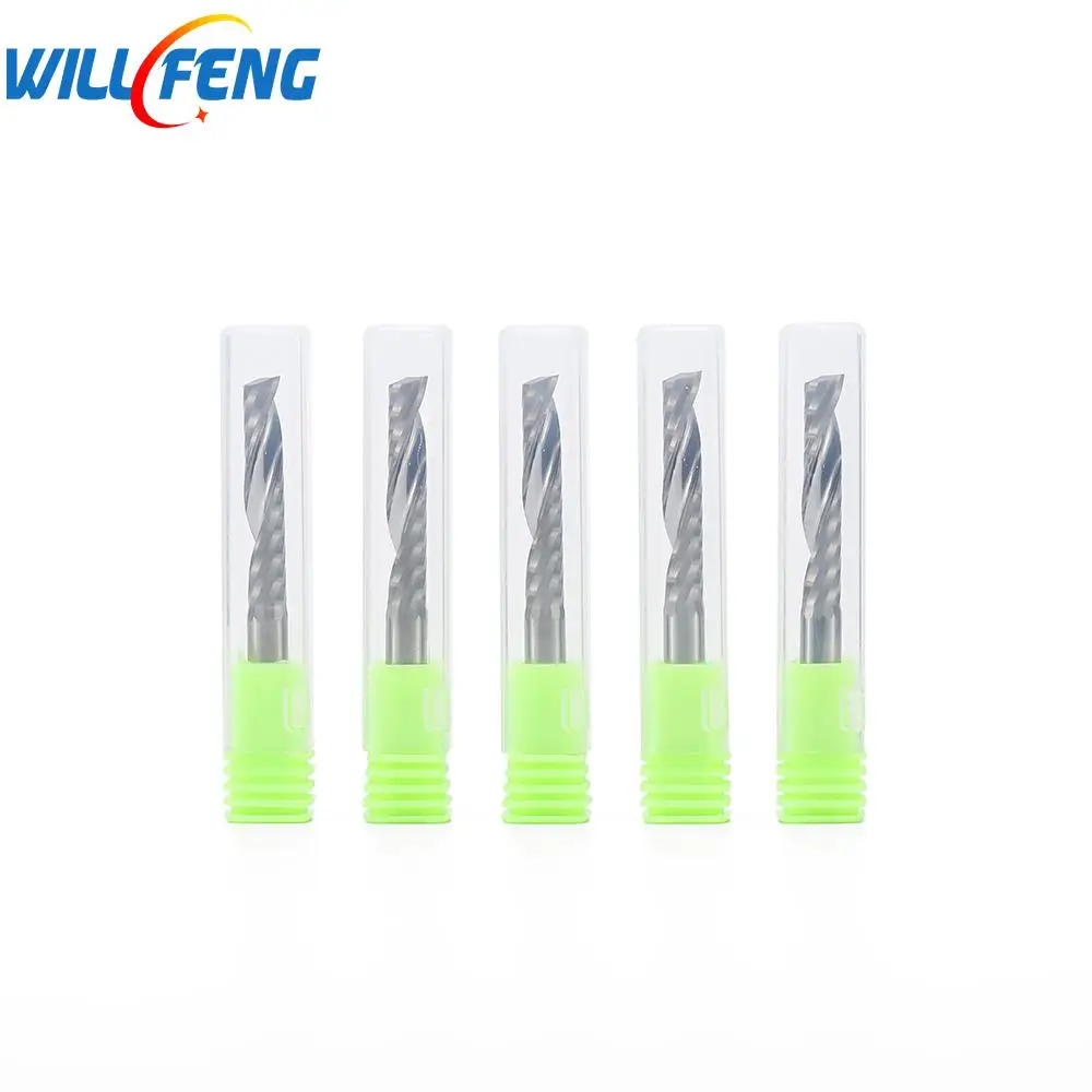 Будет Feng 6 мм одна спиральная канавка для резки акриловой алюминиевой доски 2