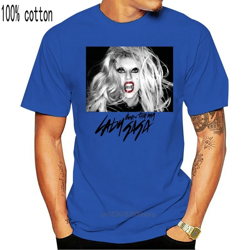 

Lady Gaga T-shirt Born This Way Celebrity Pop Star Unisex Women Fitted Cotton