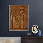 Египетская Картина на холсте, египетские иероглифы, детали старой логики и алфавитные элементы, плакаты, принты, настенное искусство, украшение для дома