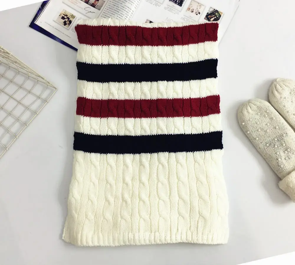 

Winter unisex woolen scarf Super long thick couple twist stripe fashion warm knitted scarf