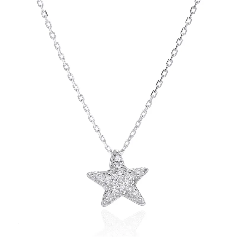 

Sodrov Diamond Star Pendant Necklace for Women Silver 925 Jewelry Neckalces