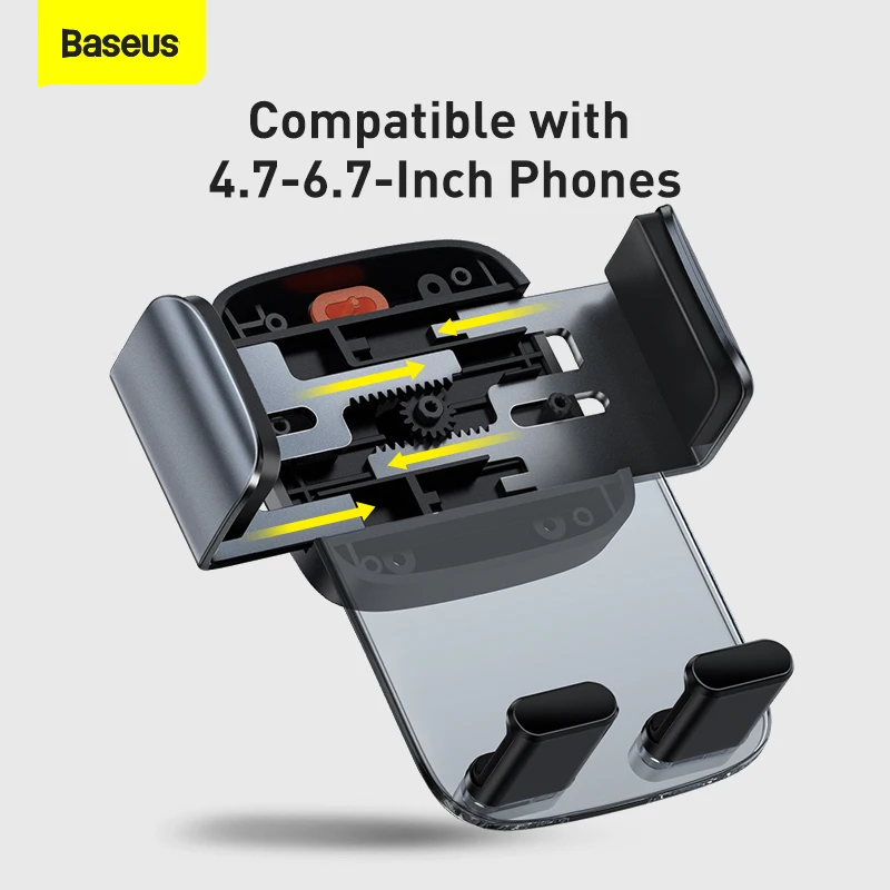 baseus car phone holder car air vent outlet mount clamp for 4 6 6 7 inch mobile phone support car accessories for iphone samsung free global shipping
