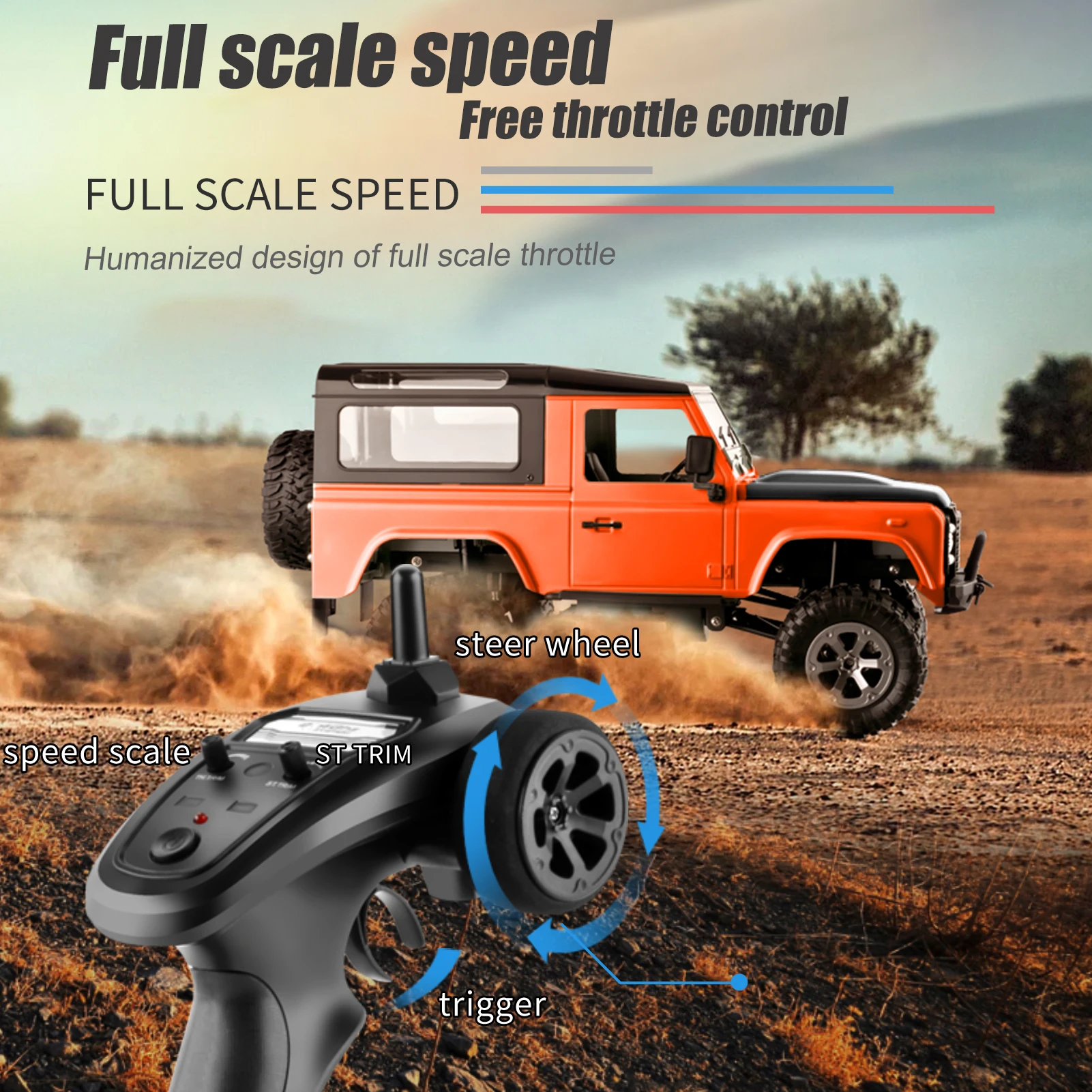 Новинка внедорожник с радиоуправлением Rock Crawler 4WD 2 4 ГГц мощная управляемость