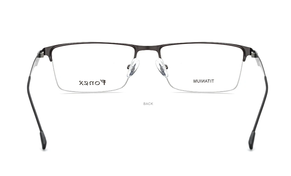 FONEX сплав очки рамки для мужчин квадратный близорукость по рецепту очки мужские металлические полуоправы оптические оправы без винтов очки