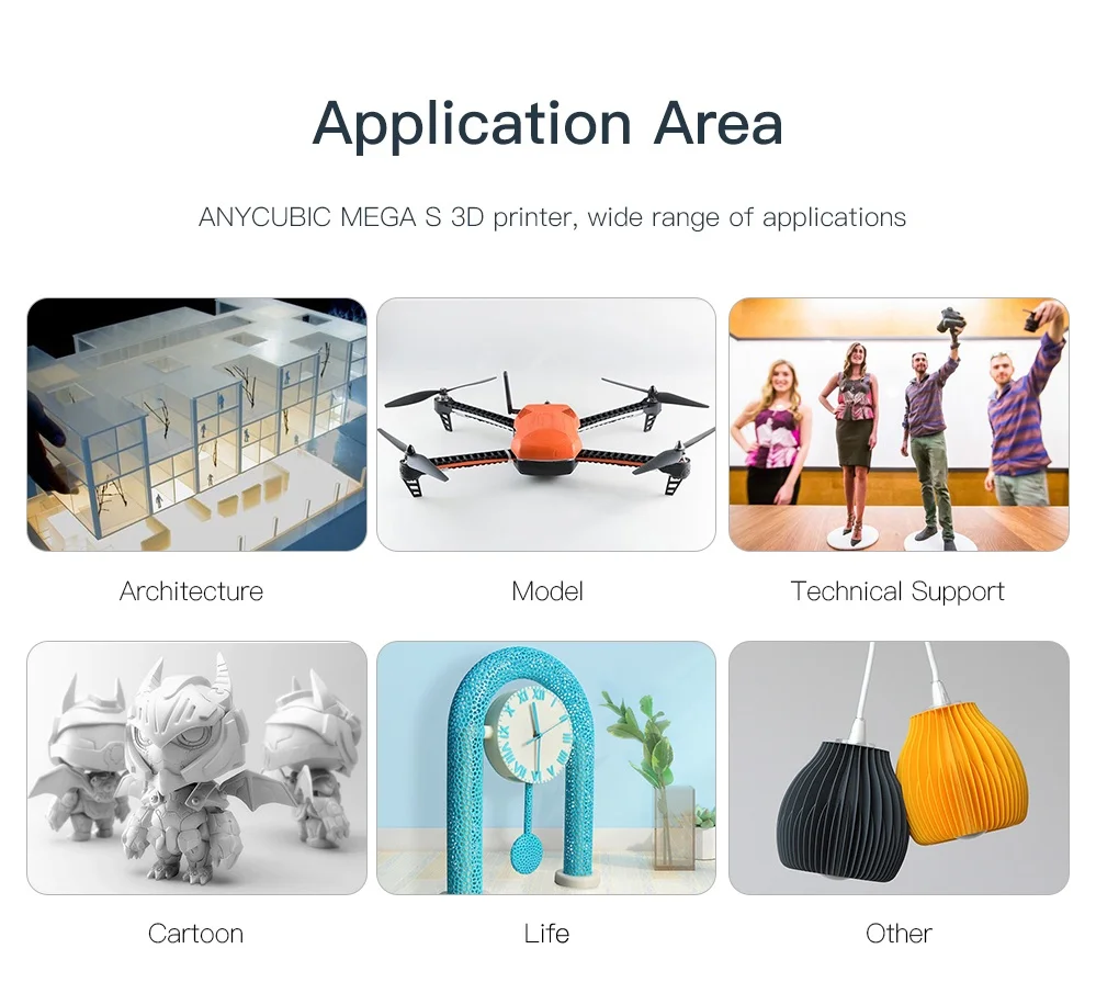 ANYCUBIC Mega S FDM 3d Printer I3 Upgraded Printing Platform Full Metal Frame Large Size Volume Touch Screen impresora | Компьютеры и