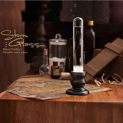 Прозрачная стеклянная бутылка для прогноза погоды мини жидкие часы стекло