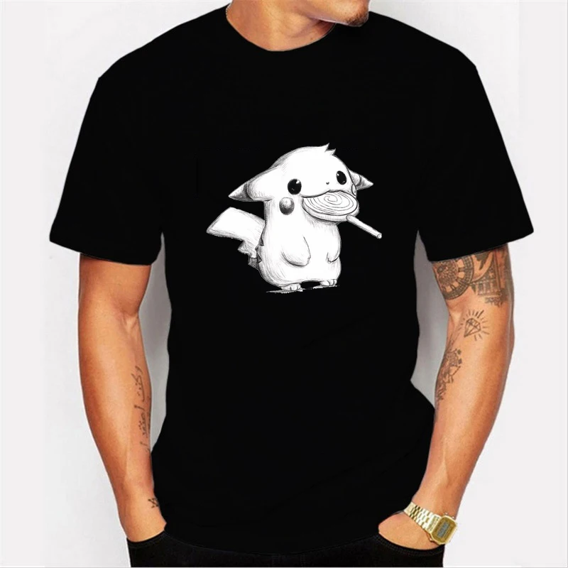 Tshirt 16 Футболка NO COFFEE NO WORKEE, футболка с Пикачу, Покемон-пика, мужские футболки с круглым вырезом, Забавные футболки, мужские футболки с покемоном-Пикачу - Цвет: Tshirt 16
