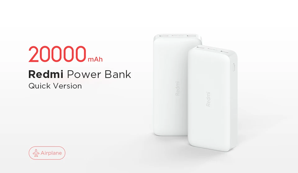 Xiaomi Redmi Power bank 10000mAh USB Type C Mi Powerbank 20000 Qi Fast Charger Portable Charging Poverbank External Battery