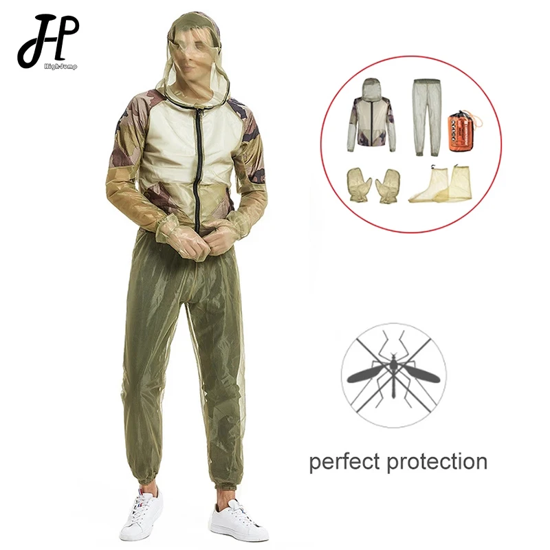 Outdoor Protection Mosquito Repellent Suit Bug Jacket Mesh Hooded Fishing Clothes Camping Hunting Jacket Insect-proof Mesh Shirt